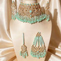 Mint Peacock Statement Bridal Set