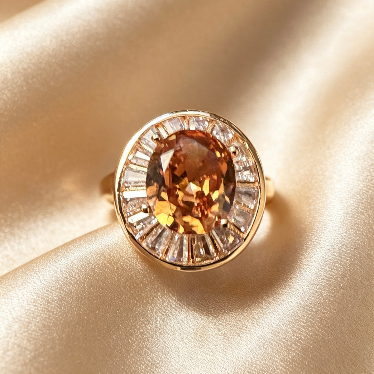 American Diamond Large Statement Rings