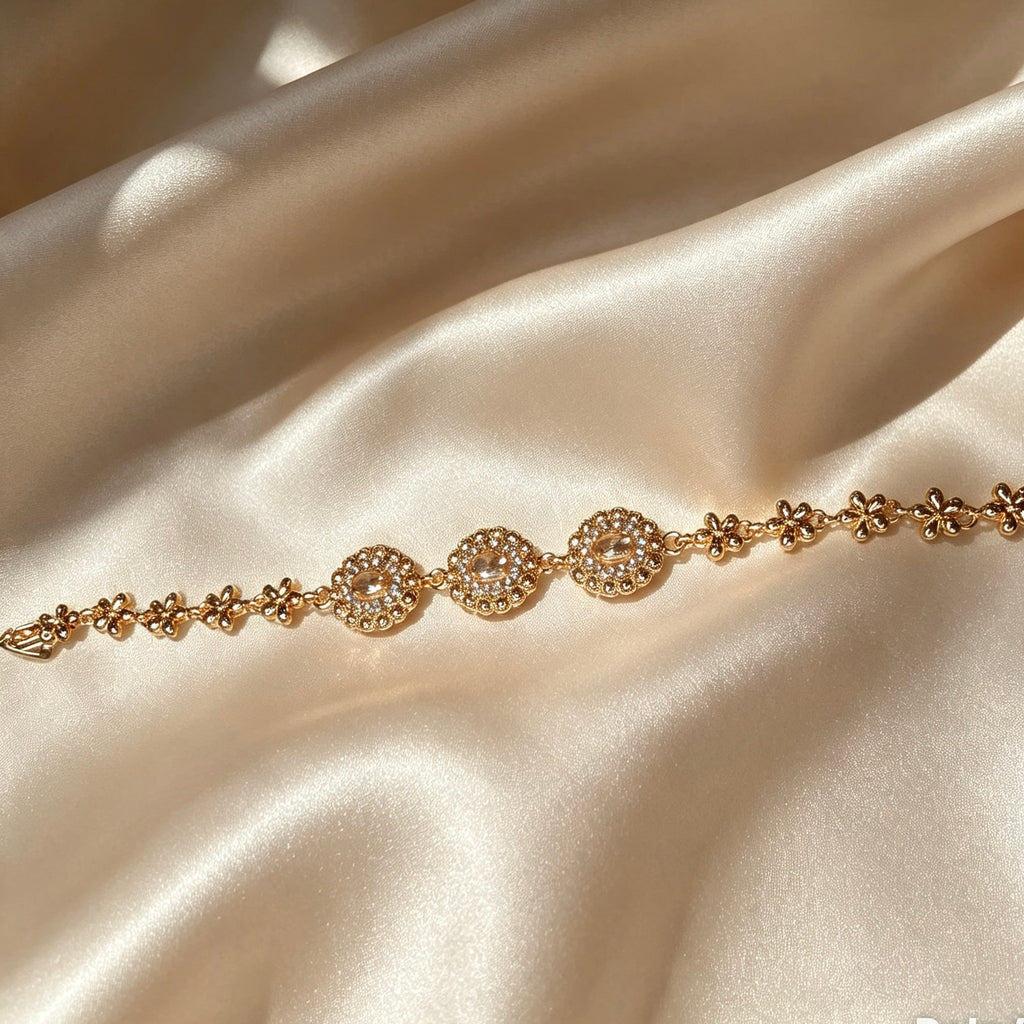 American Diamond 3 Flower Braceletts