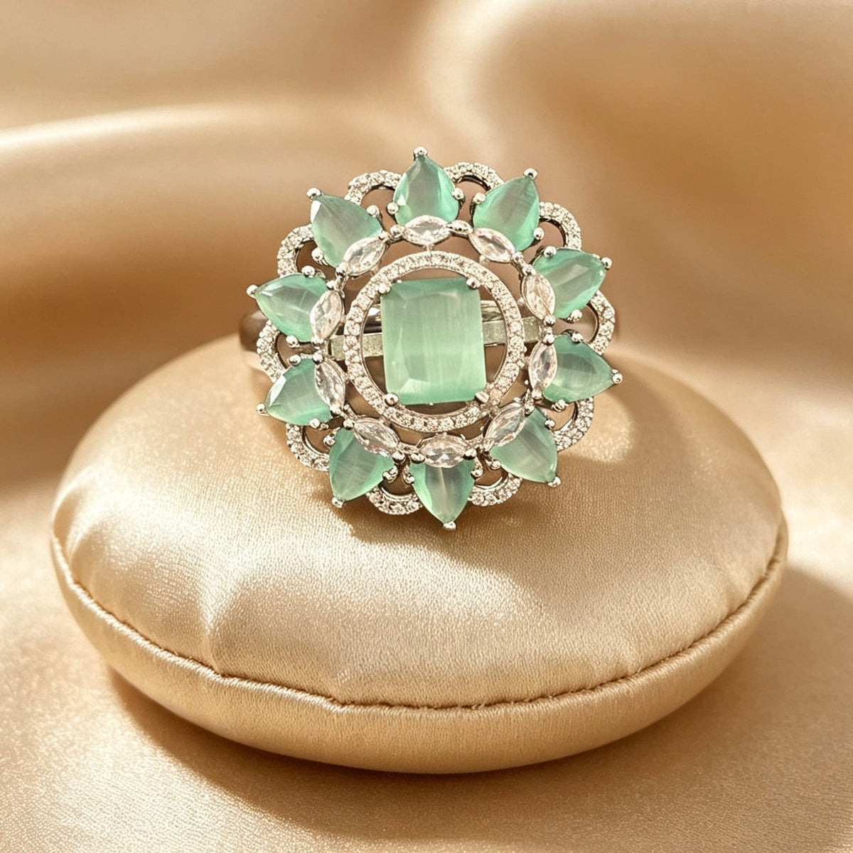 American Diamond Large Statement Rings