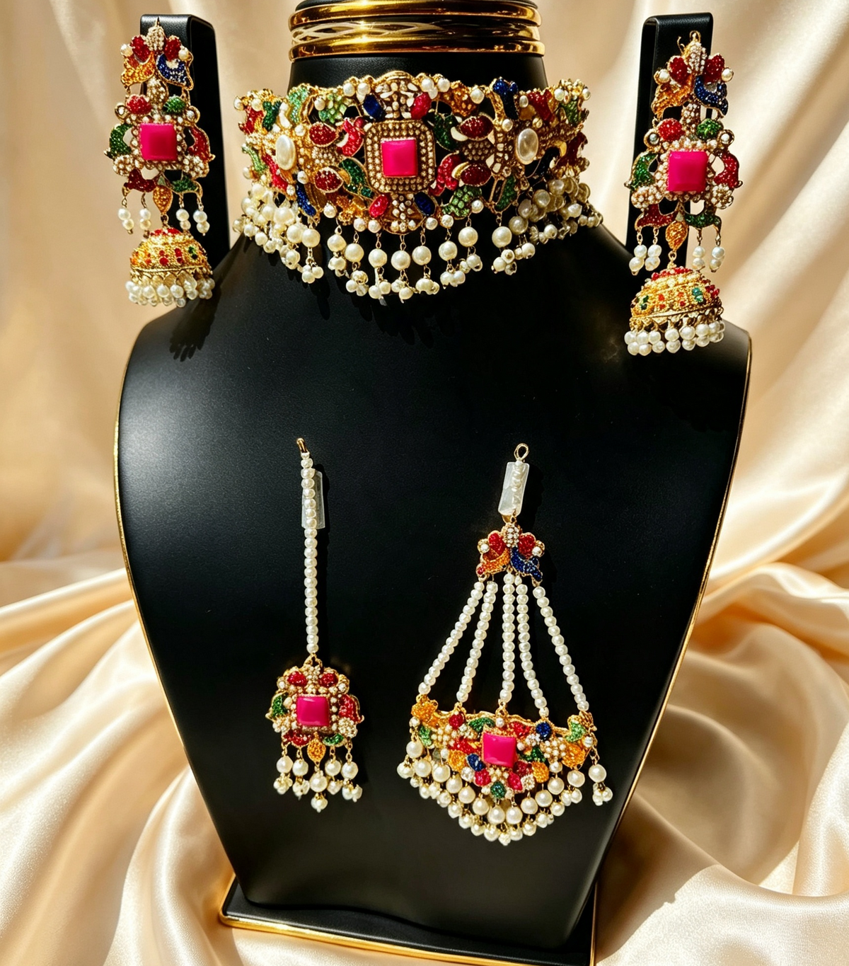 Bright Pink Bridal Set