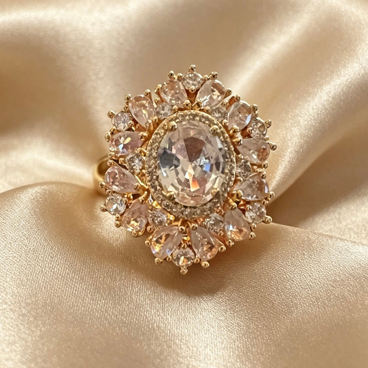 American Diamond Large Statement Rings