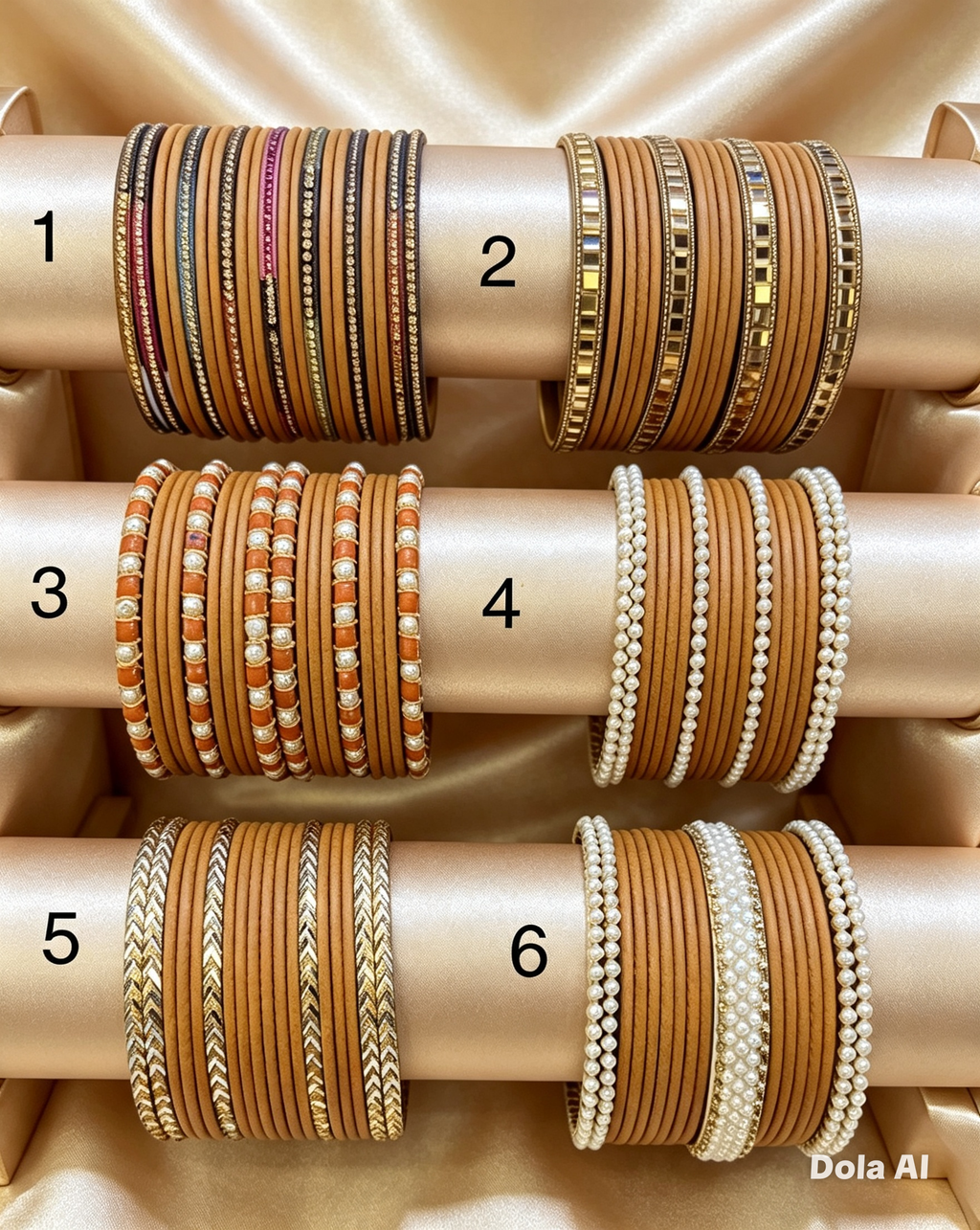 Mustard Statement Bangle Sets.  2.8"