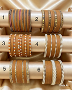 Mustard Statement Bangle Sets.  2.8"