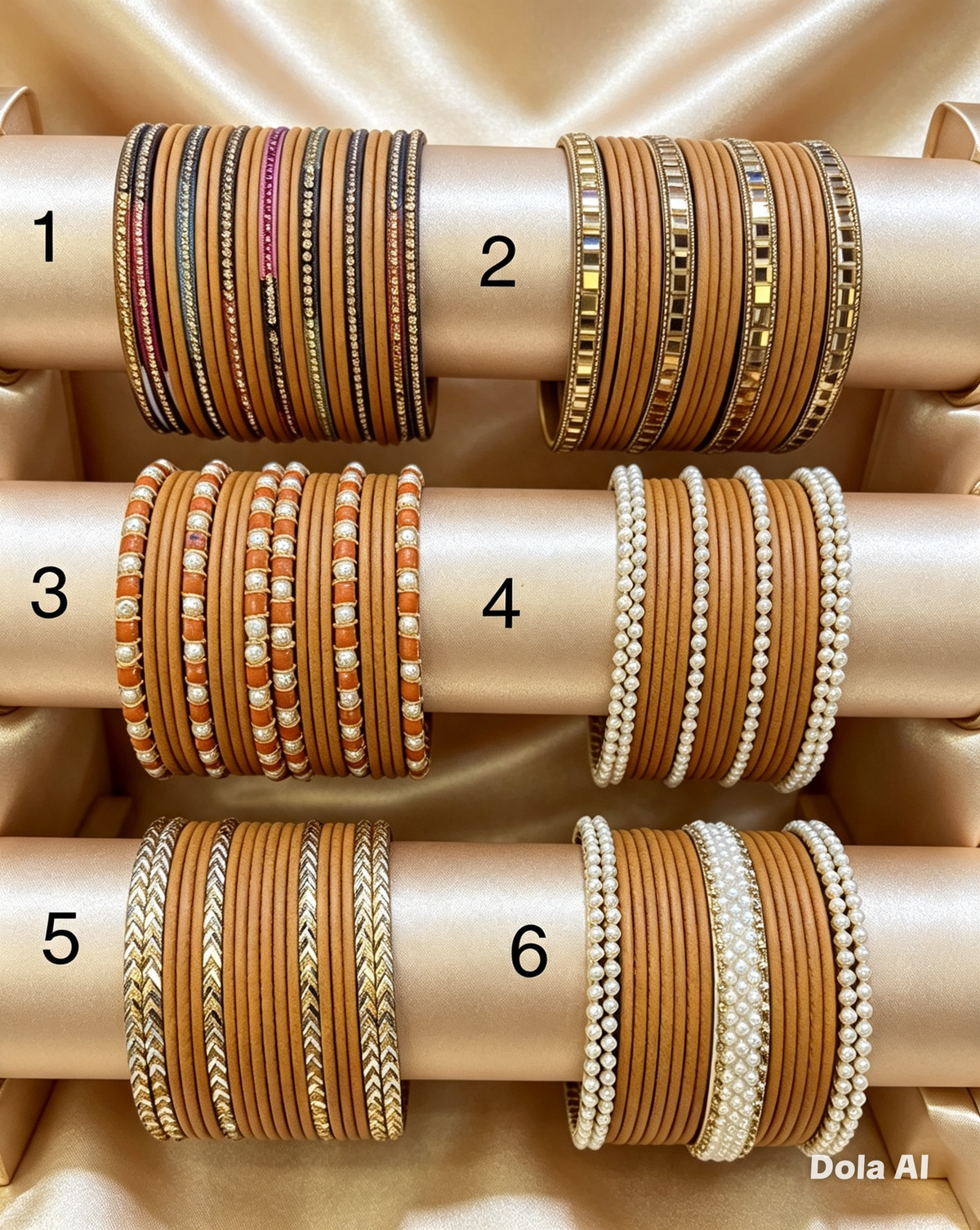 Mustard Statement Bangle Sets.  2.8"