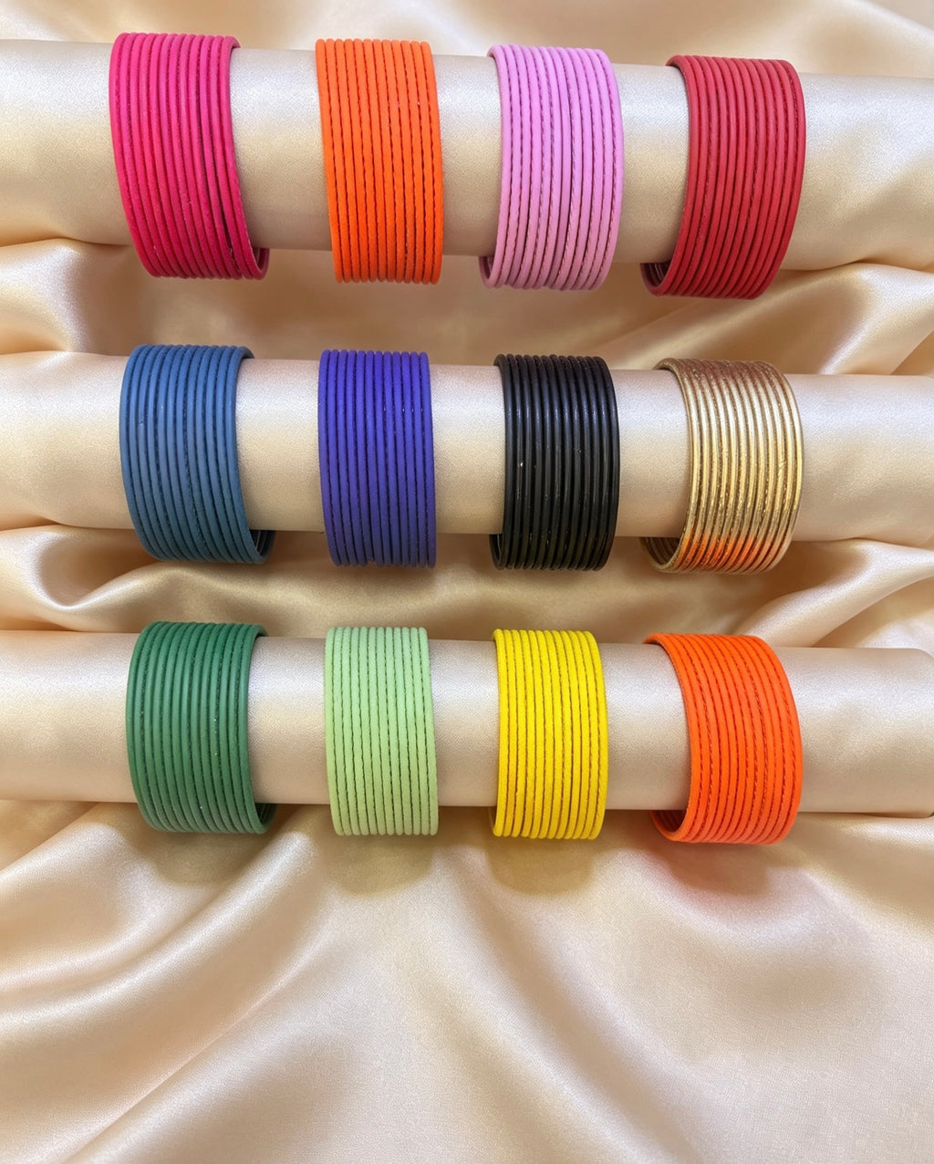 Matte Plain Coloured Bangles   2.8