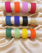 Matte Plain Coloured Bangles   2.8