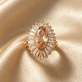 Sunburst Halo Stone Ring