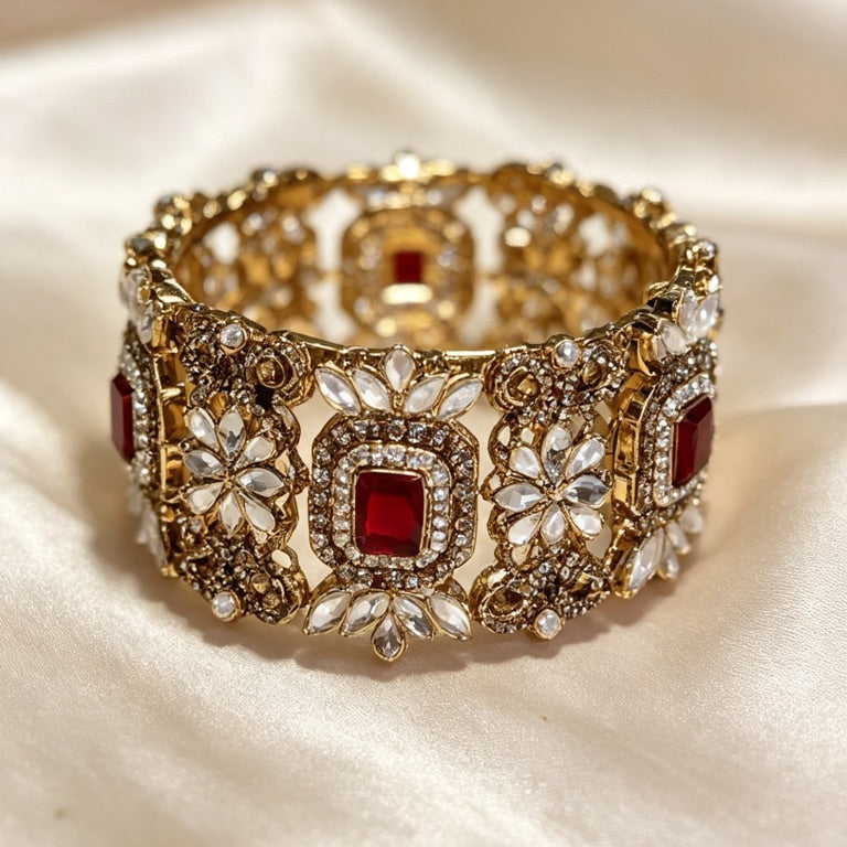 Regal Floral Statement Cuff