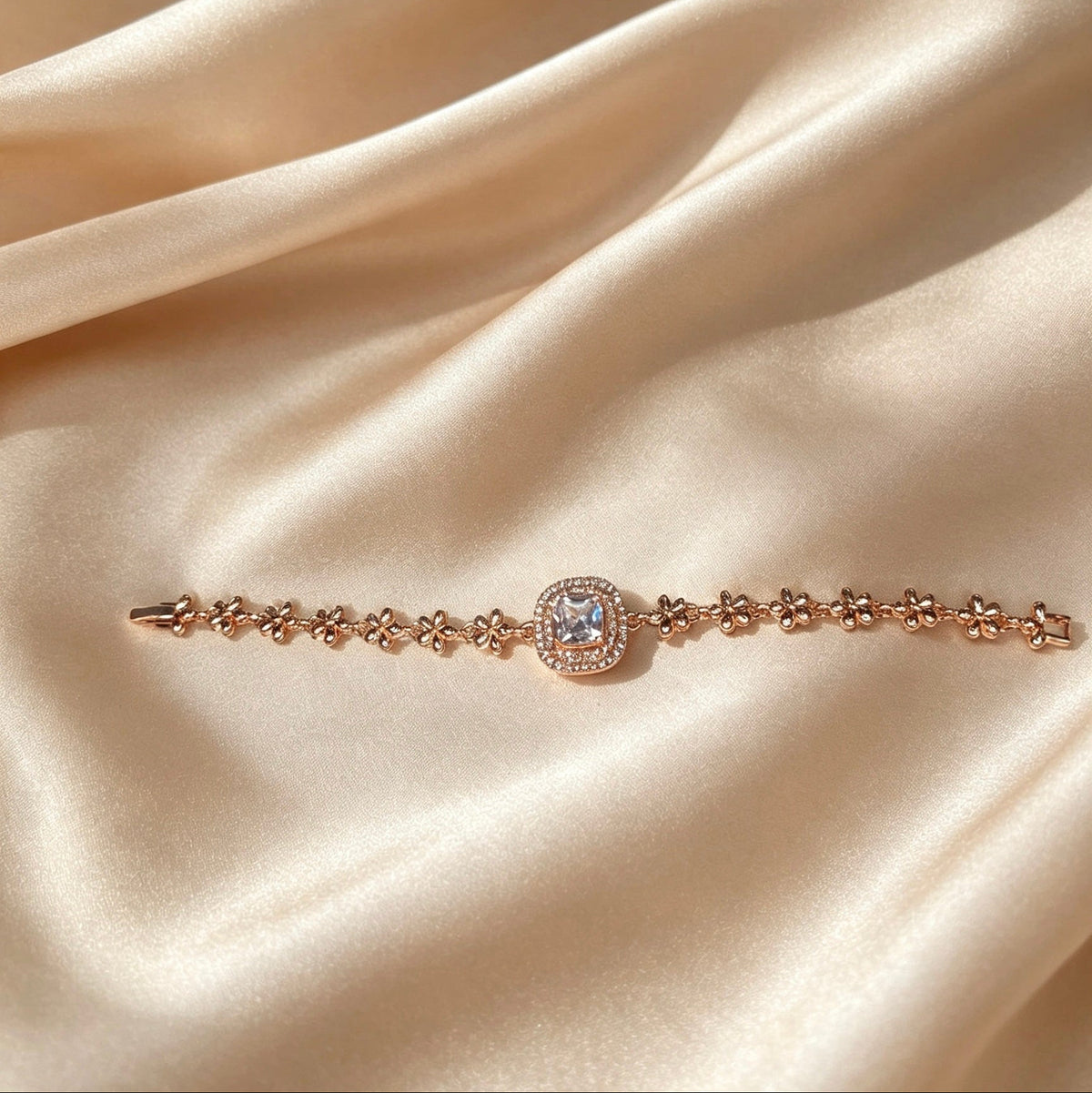 American Diamond Square Bracelet