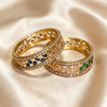 Leaf Stone Multi-Bangle Pair.  Openable. 2.6" - 2.10"