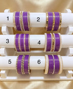 Purple Statement Bangle Sets  2.8"