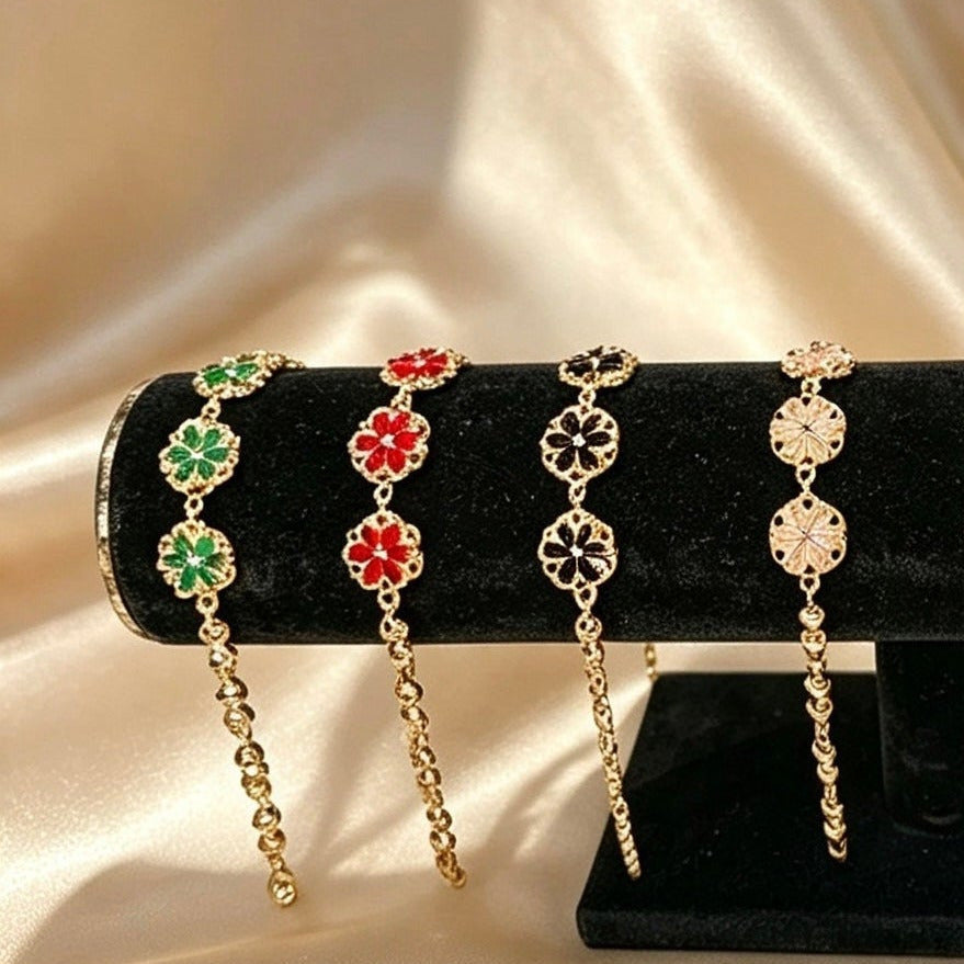 American Diamond 3 Flower Braceletts