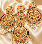 Autumn Pearl Large Luxe Earrings & Tikka