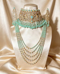 Mint Peacock Statement Bridal Set