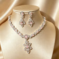 American Diamond Pink Statement Settoo