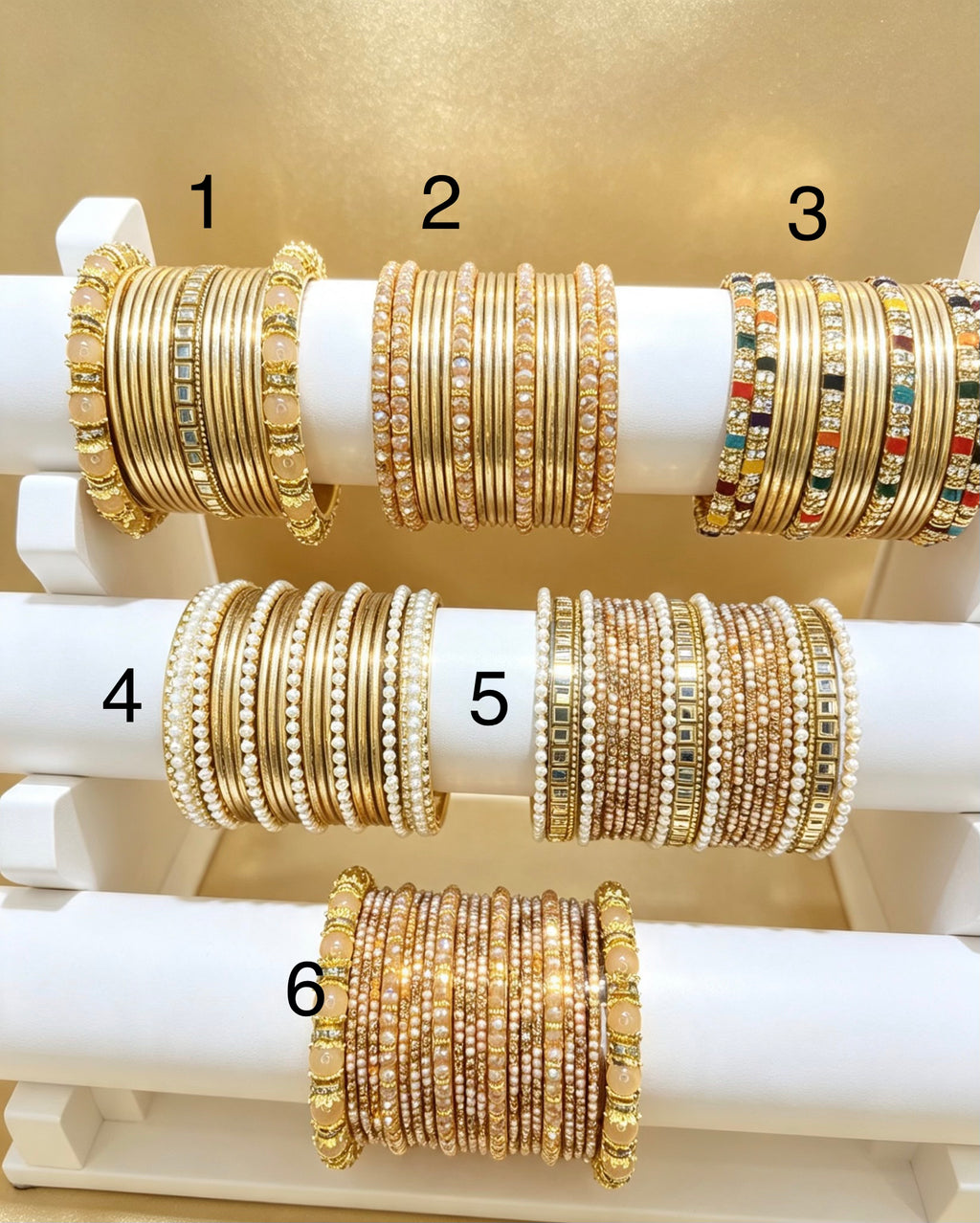 Gold Statement Bangle Set  2.6