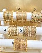 Gold Statement Bangle Set  2.6