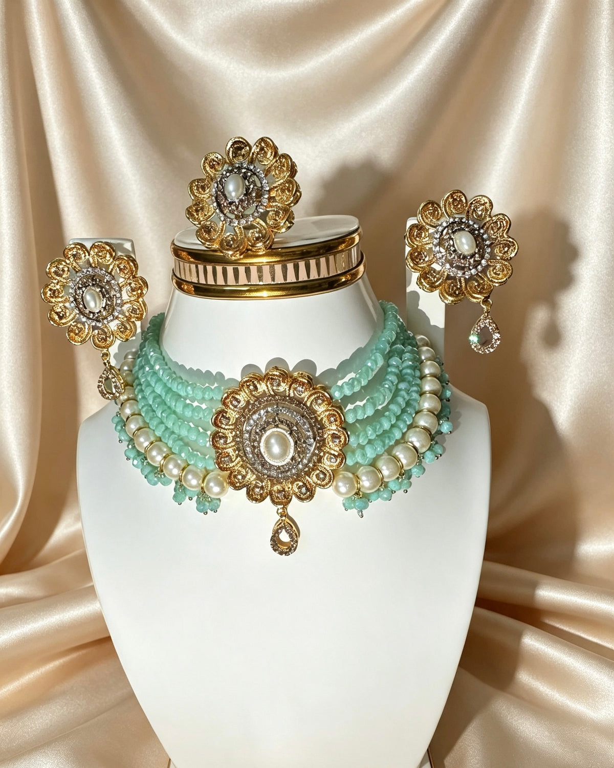 Turkish Flower Choker Set