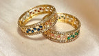 Leaf Stone Multi-Bangle Pair.  Openable. 2.6" - 2.10"