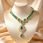 Noor-e-Sabz Green American Diamond Jewellery Set