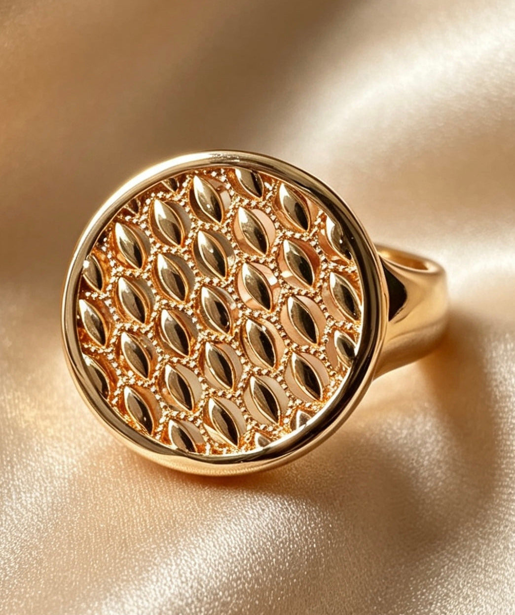 Large Gold-Tone Signet Rings
