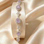 American Diamond Lilac Statement Braceletts