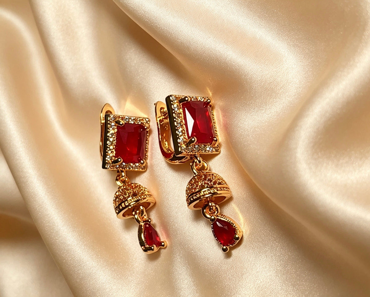 American Diamond  Mini Jhumki  Earrings