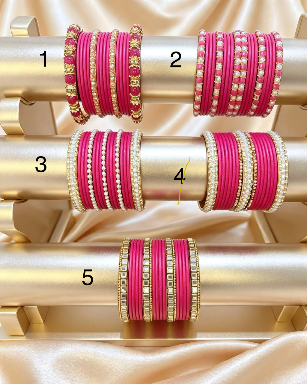 Bright Pink Statement Bangle 2.6"