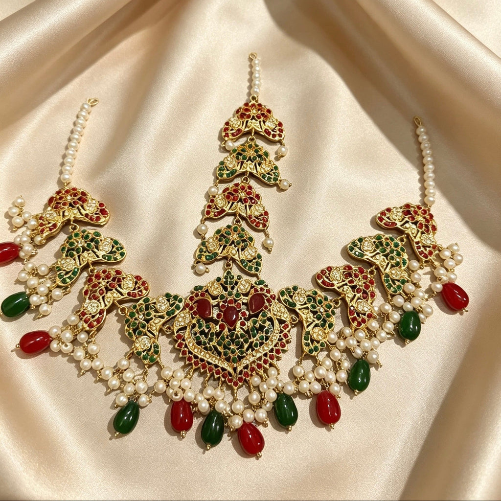 Bridal Red/Green Statement set