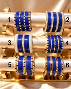 Royal Blue Statement Bangle sets  2.6"