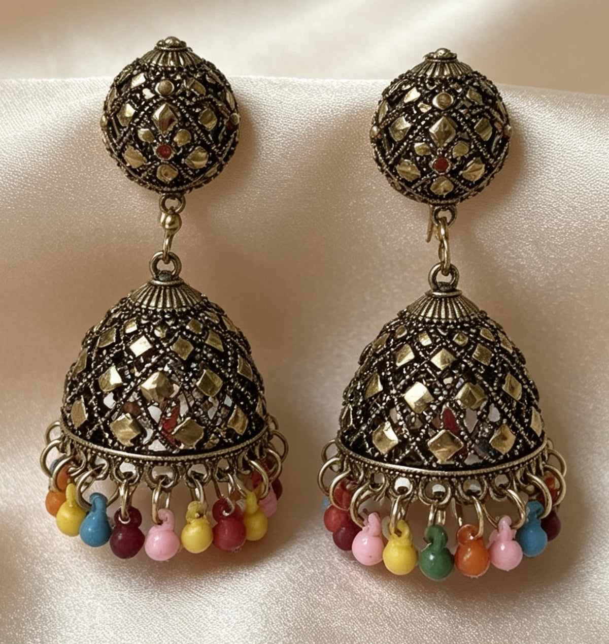 Antique Gold Small Jhumkis
