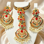 Autumn Pearl Large Luxe Earrings & Tikka