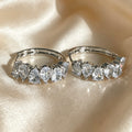 American Diamond Pear-Cut Hoop Earrings