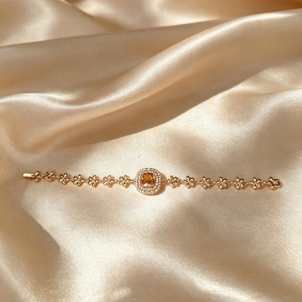 American Diamond Square Bracelet