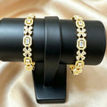 American Diamond Gold Bangle Pair