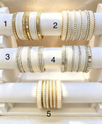White Statement Bangle Sets  2.6'