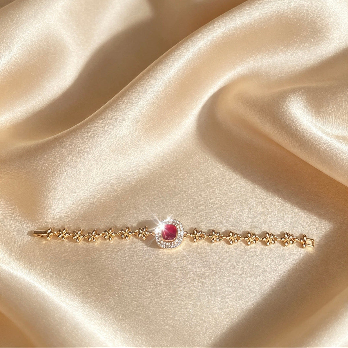 American Diamond Square Bracelet