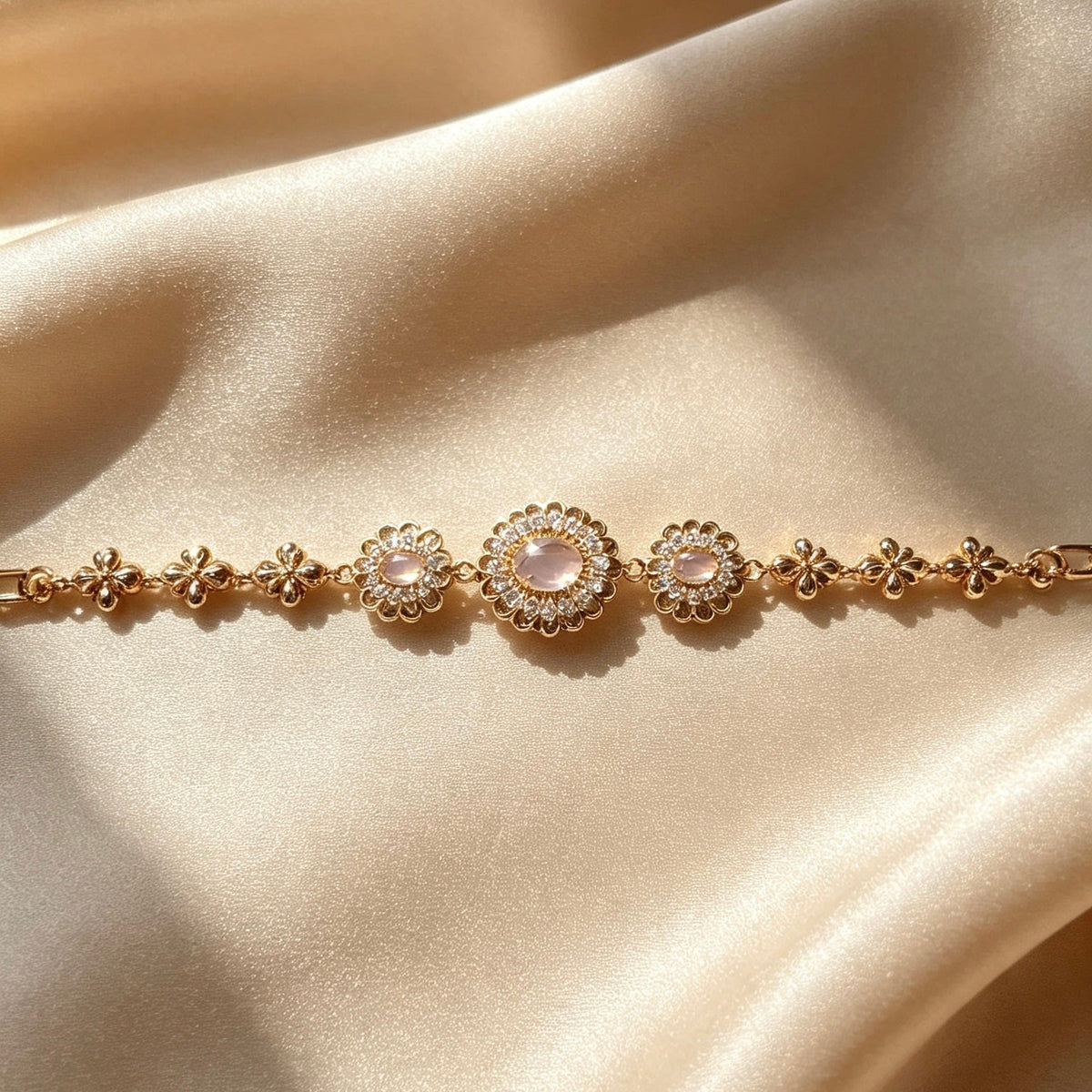 American Diamond 3 Flower Braceletts