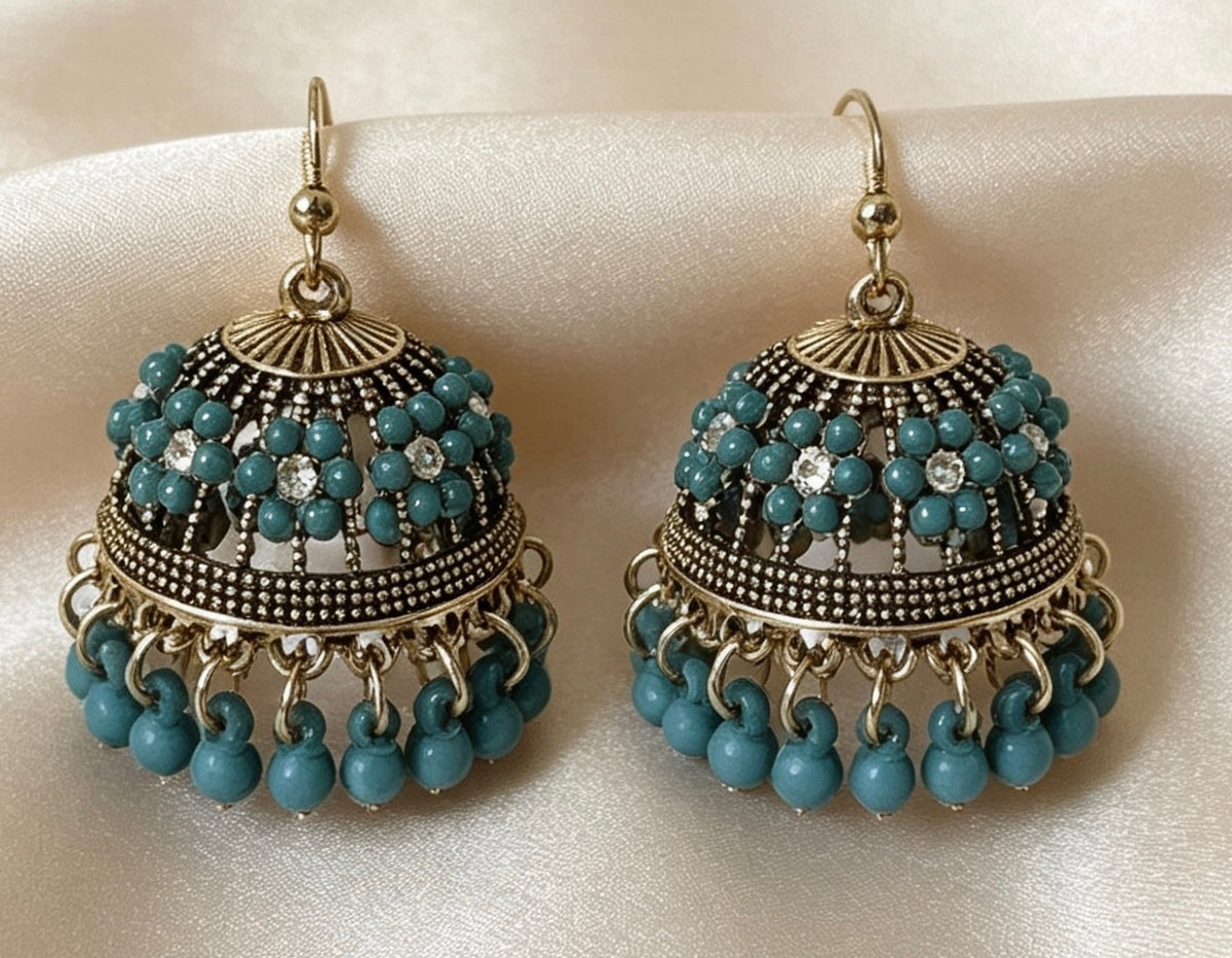 Antique Gold Small Jhumkis