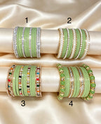 Mint Statement Bangle Sets   2.6"