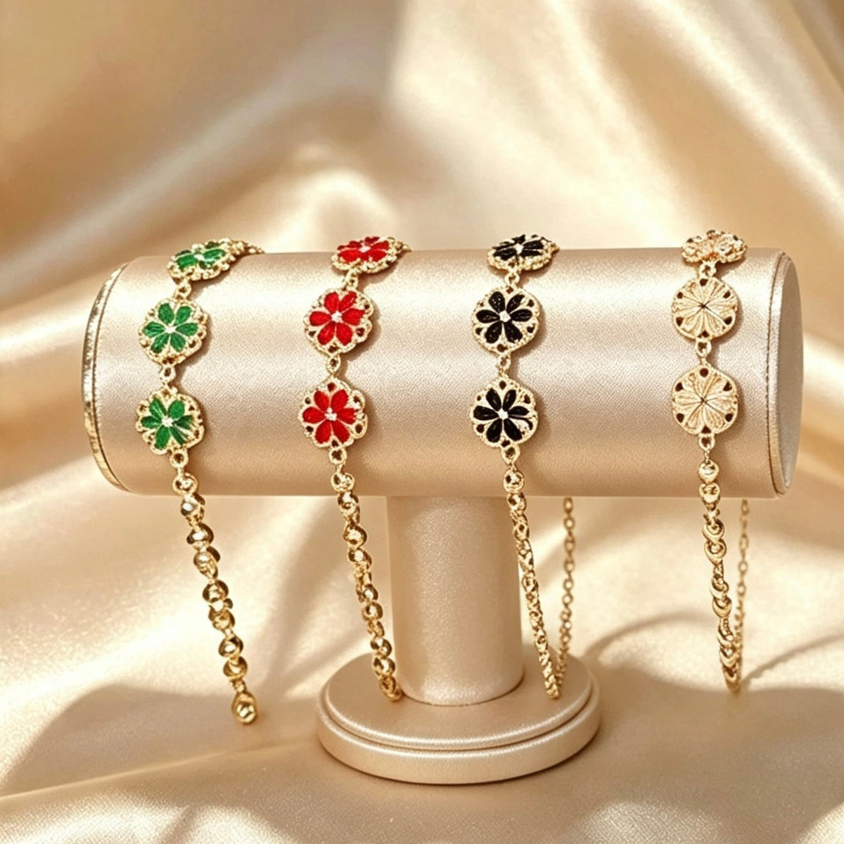 American Diamond 3 Flower Bracelets