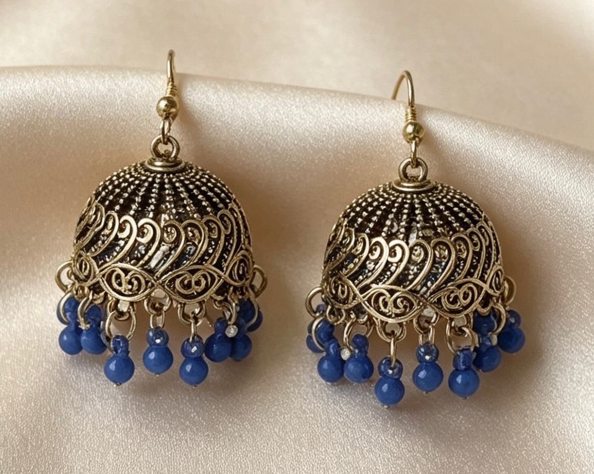Antique Gold Small Jhumkis