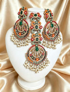 Autumn Pearl Large Luxe Earrings & Tikka