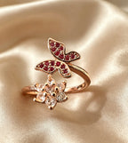 Butterfly & Flower Ring