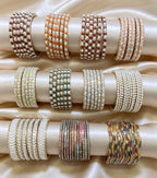 Beaded Bangle Set   2.8"