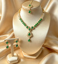 Noor-e-Sabz Green American Diamond Jewellery Set