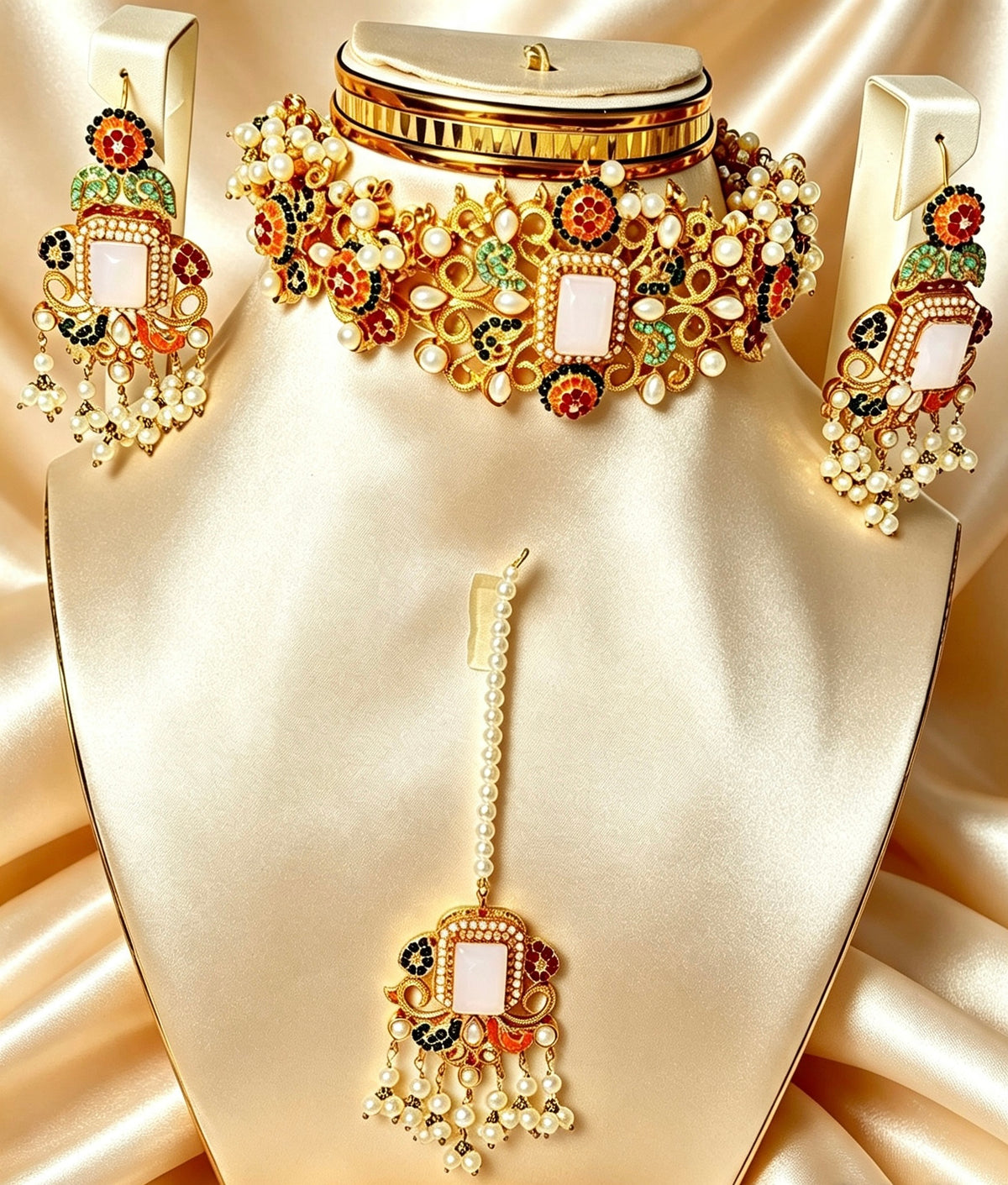 Royal Gardenia Choker Jewellery Set