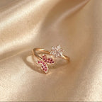 Butterfly & Flower Ring
