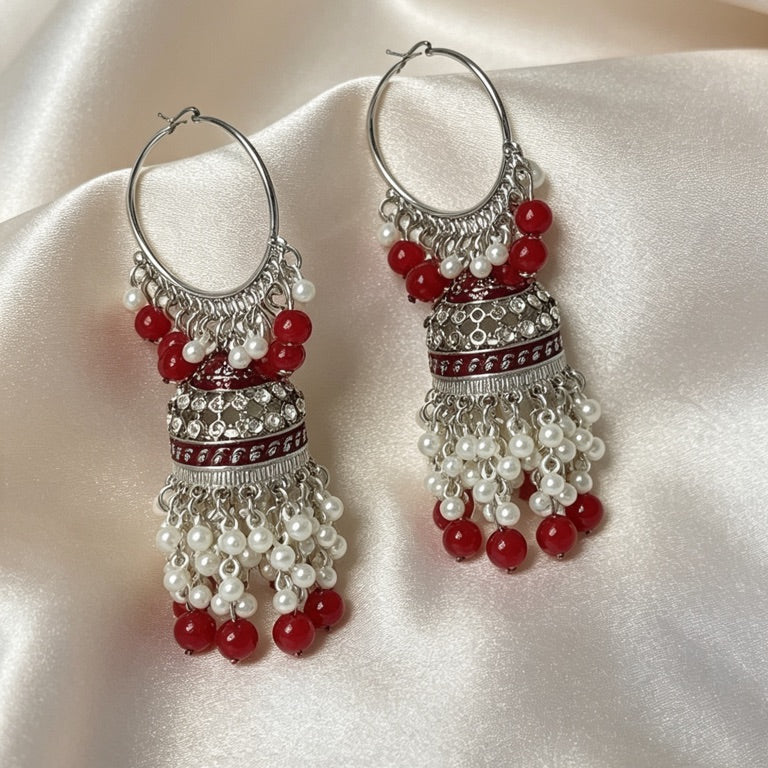 Noor Classic Hoop Jhumka Earrings
